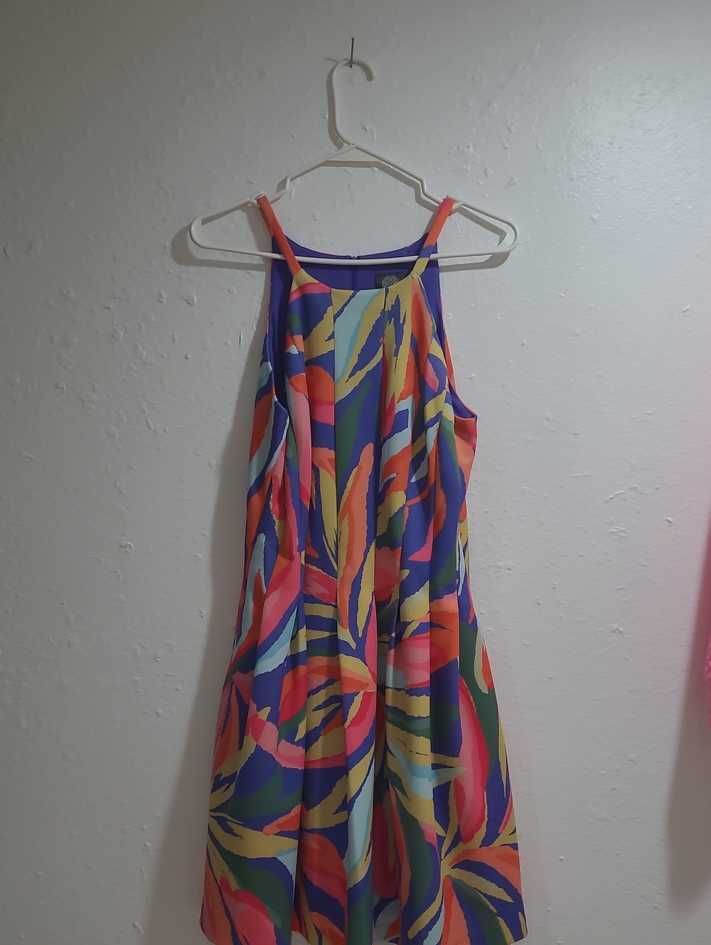 Vince Camuto Multicolor Halter Sundress - Blue, Pink & Yellow
